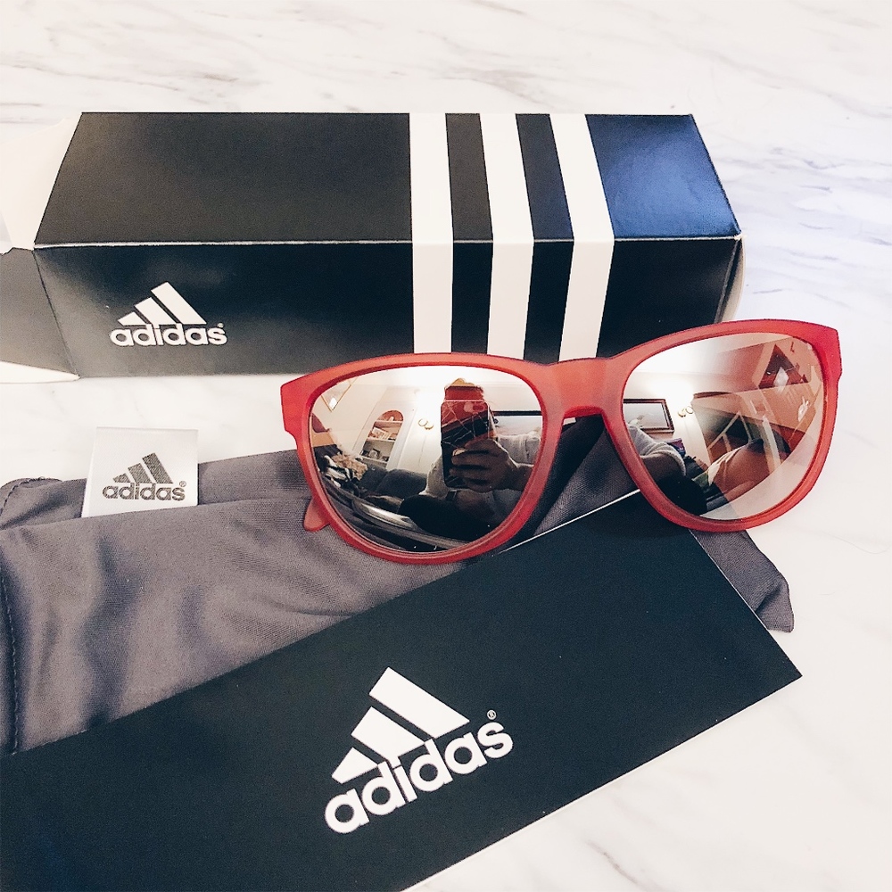 ADIDAS Matte Red Sports Sunglasses - NWT ‼️